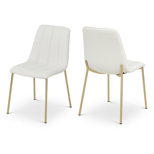 Meridian Isla White Vegan Leather Dining Chair IMAGE 1