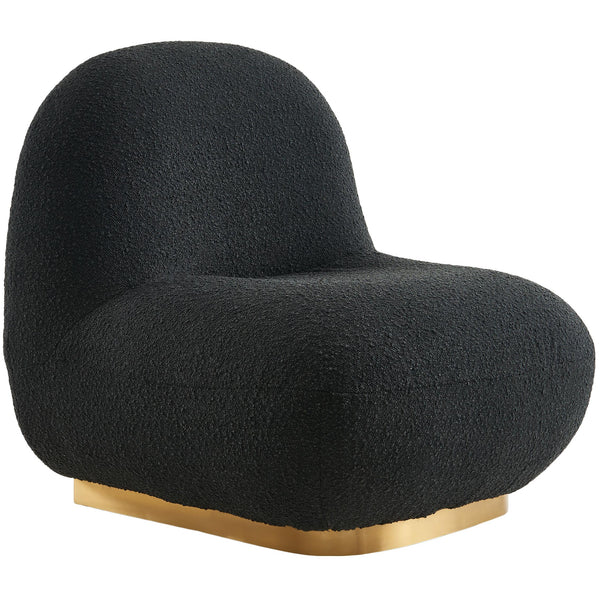 Meridian Liam Black Boucle Fabric Accent Chair IMAGE 1