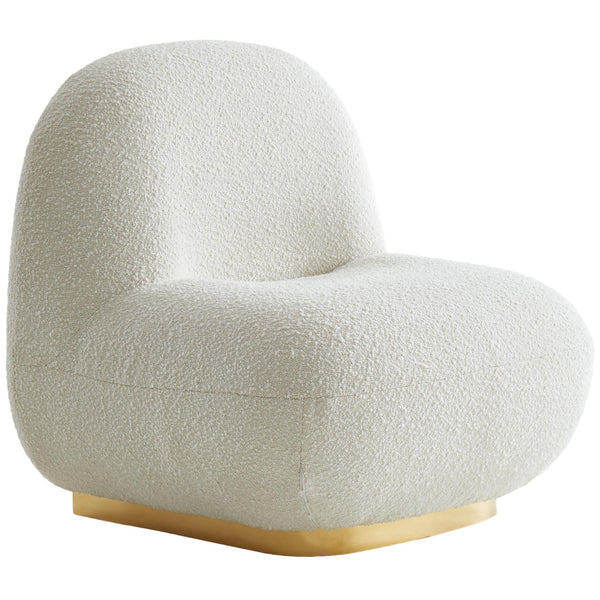 Meridian Liam Cream Boucle Fabric Accent Chair IMAGE 1