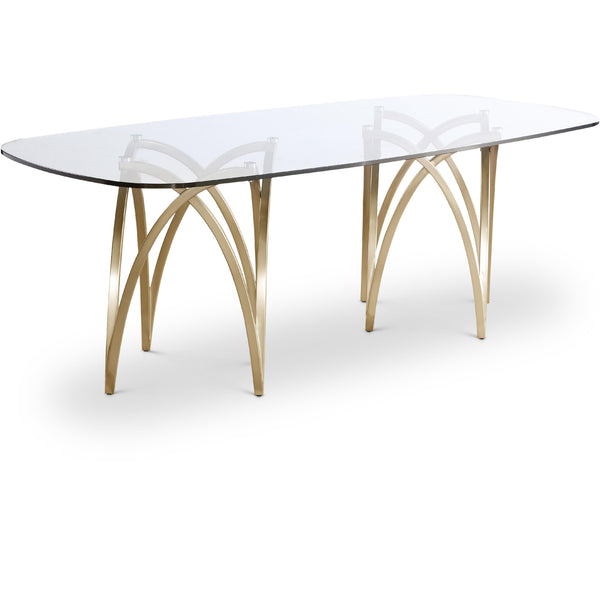 Meridian Madelyn Gold Dining Table IMAGE 1