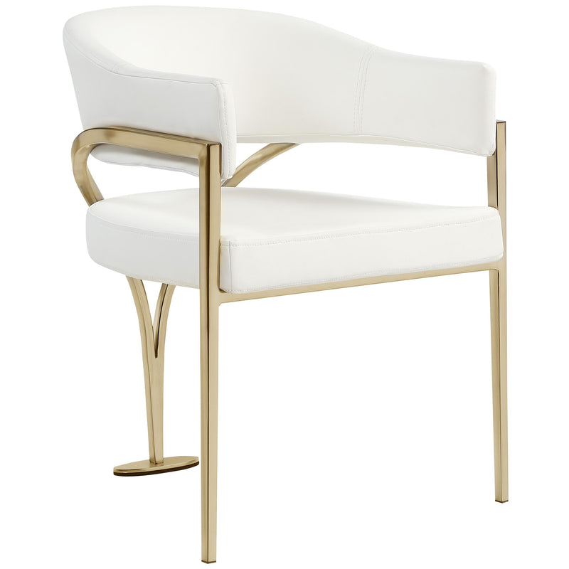 Meridian Madelyn Cream Vegan Leather Dining Chair IMAGE 3