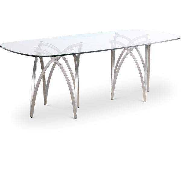 Meridian Madelyn Silver Dining Table IMAGE 1