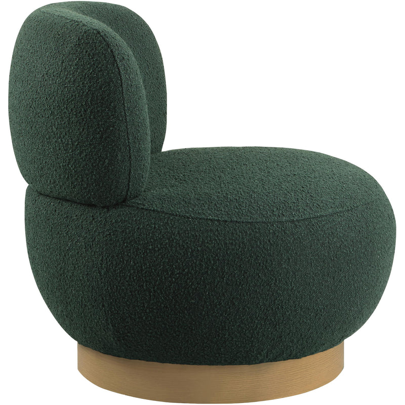 Meridian Calais Green Boucle Fabric Accent Chair IMAGE 5