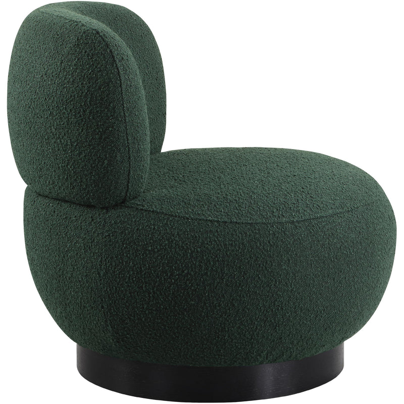 Meridian Calais Green Boucle Fabric Accent Chair IMAGE 5