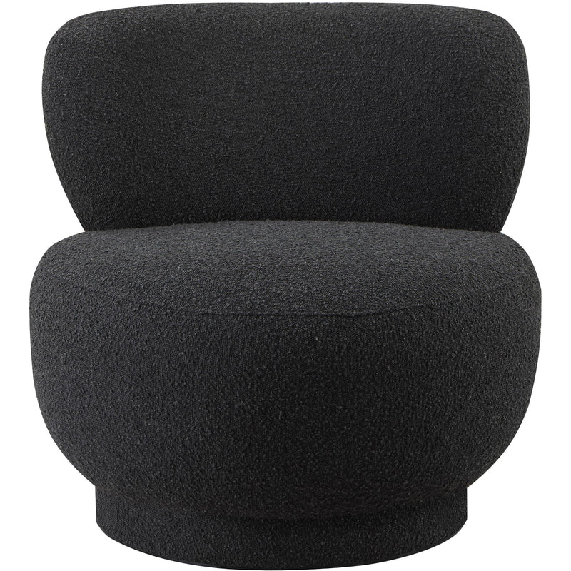 Meridian Calais Black Boucle Fabric Accent Chair IMAGE 4