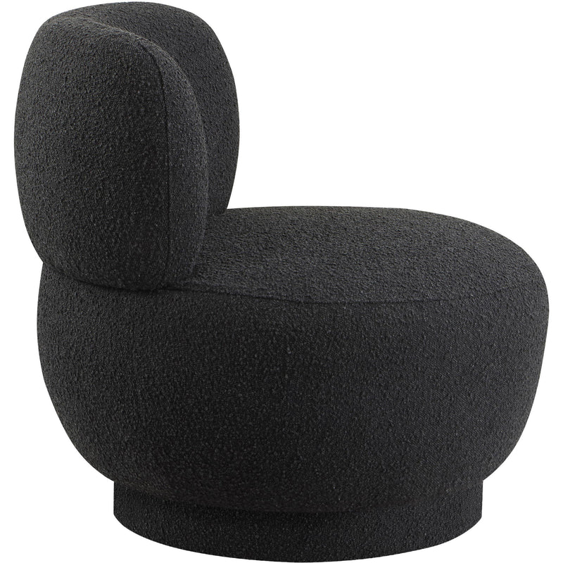 Meridian Calais Black Boucle Fabric Accent Chair IMAGE 5