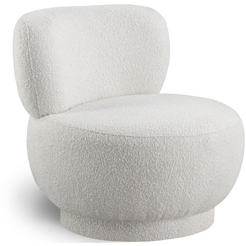 Meridian Calais Cream Boucle Fabric Accent Chair IMAGE 1