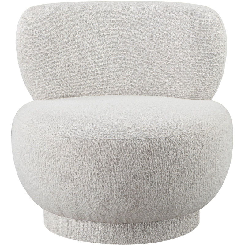 Meridian Calais Cream Boucle Fabric Accent Chair IMAGE 4