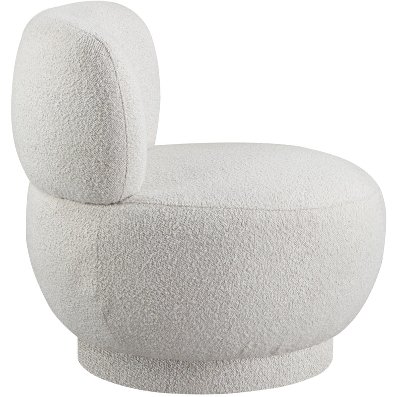 Meridian Calais Cream Boucle Fabric Accent Chair IMAGE 5