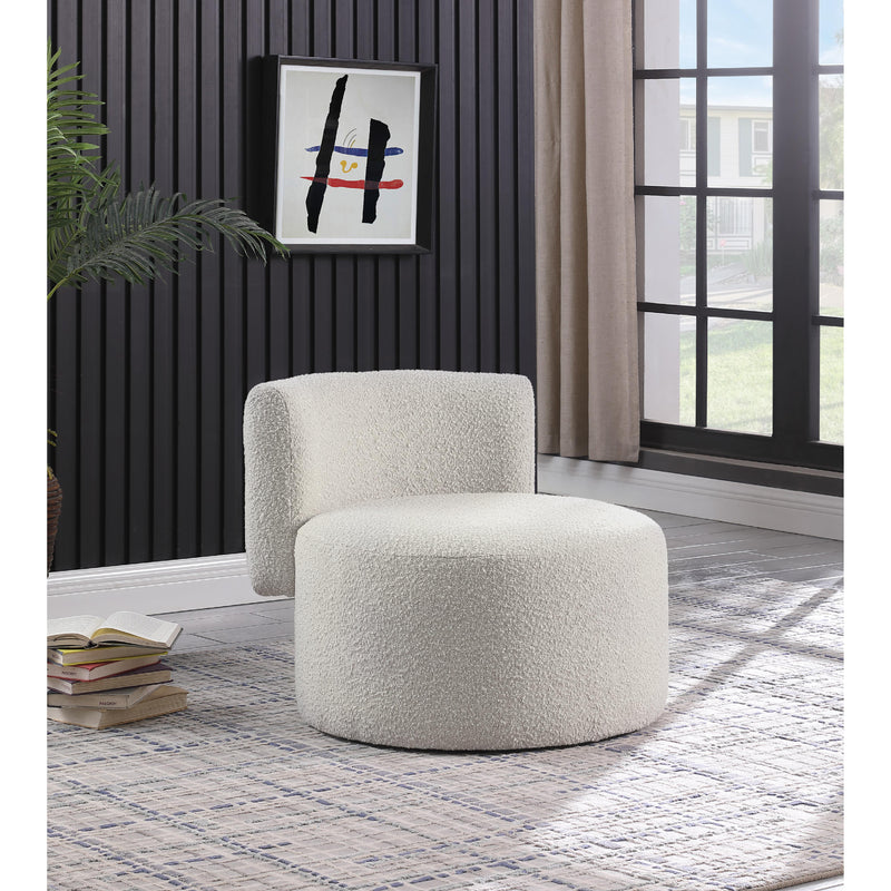 Meridian Como Cream Boucle Fabric Accent Chair IMAGE 2