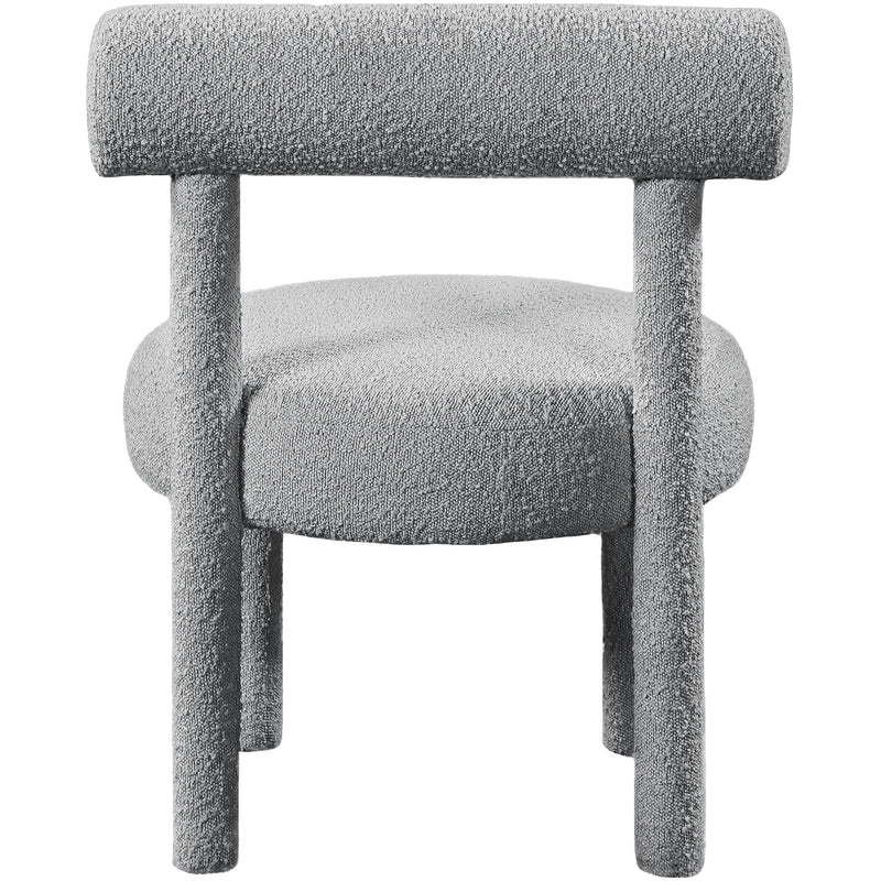 Meridian Parlor Grey Boucle Fabric Accent Chair IMAGE 3