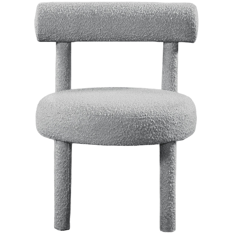 Meridian Parlor Grey Boucle Fabric Accent Chair IMAGE 4