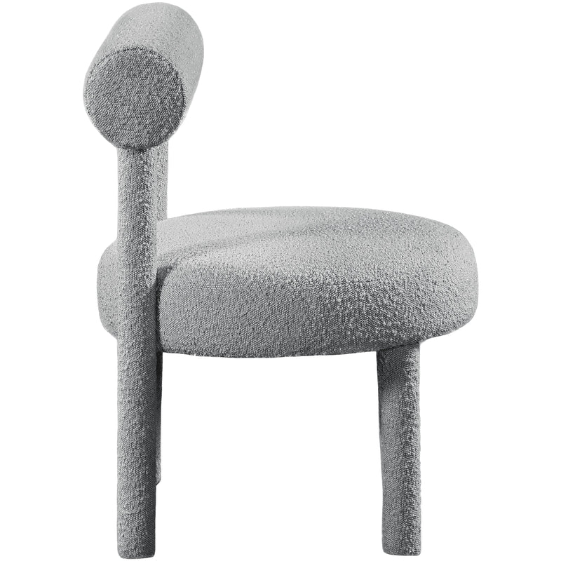 Meridian Parlor Grey Boucle Fabric Accent Chair IMAGE 5