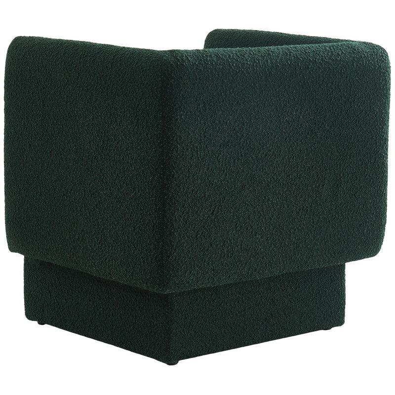 Meridian Vera Green Boucle Fabric Accent Chair IMAGE 3