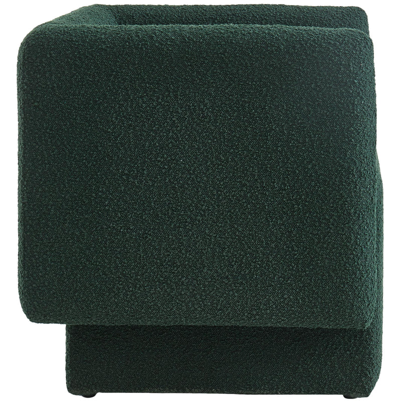 Meridian Vera Green Boucle Fabric Accent Chair IMAGE 4