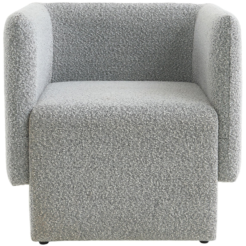 Meridian Vera Grey Boucle Fabric Accent Chair IMAGE 5