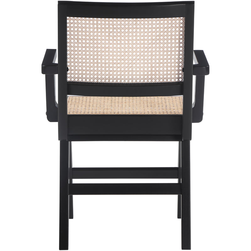 Meridian Preston Black Wood Dining Arm Chair IMAGE 2