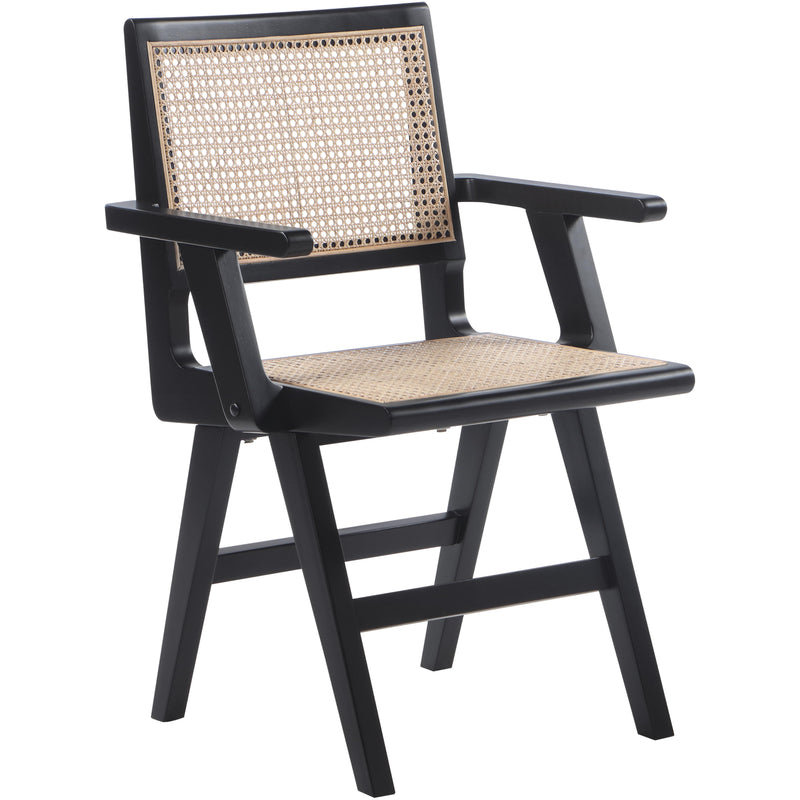 Meridian Preston Black Wood Dining Arm Chair IMAGE 3