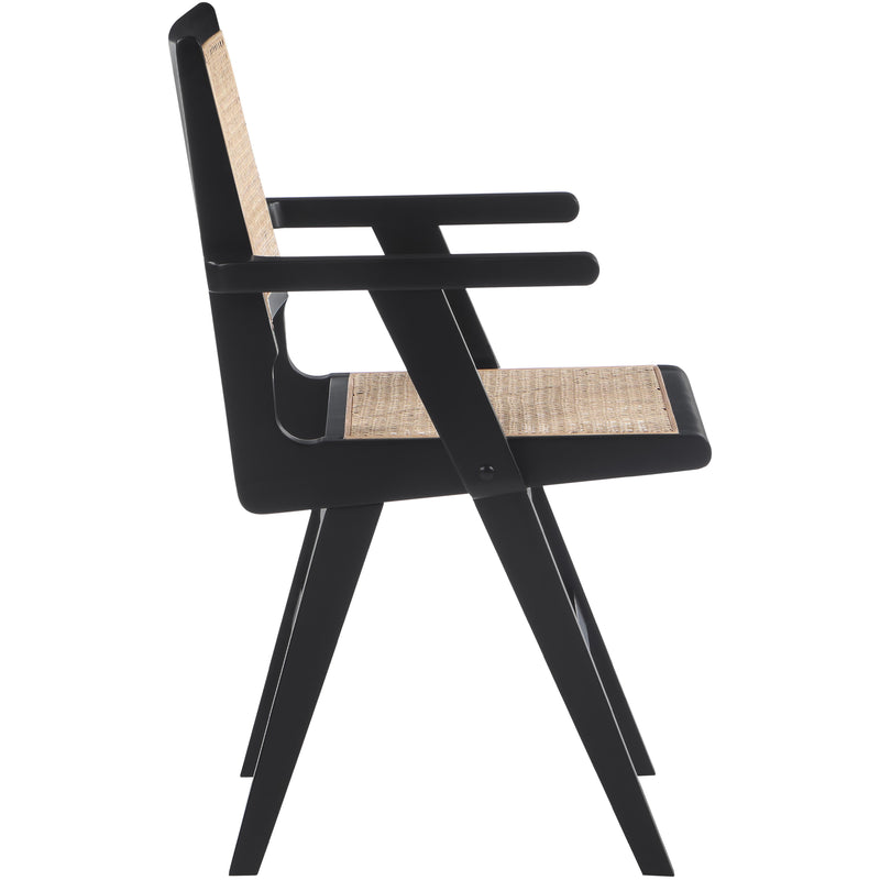 Meridian Preston Black Wood Dining Arm Chair IMAGE 5