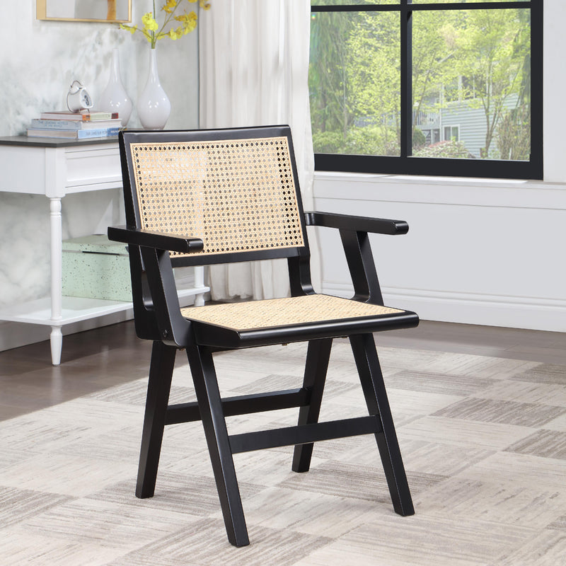 Meridian Preston Black Wood Dining Arm Chair IMAGE 8