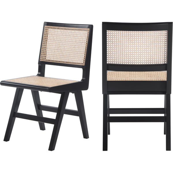 Meridian Preston Black Wood Dining Side Chair IMAGE 1