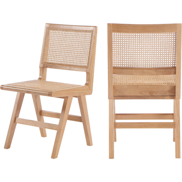 Meridian Preston Natural Wood Dining Side Chair IMAGE 1