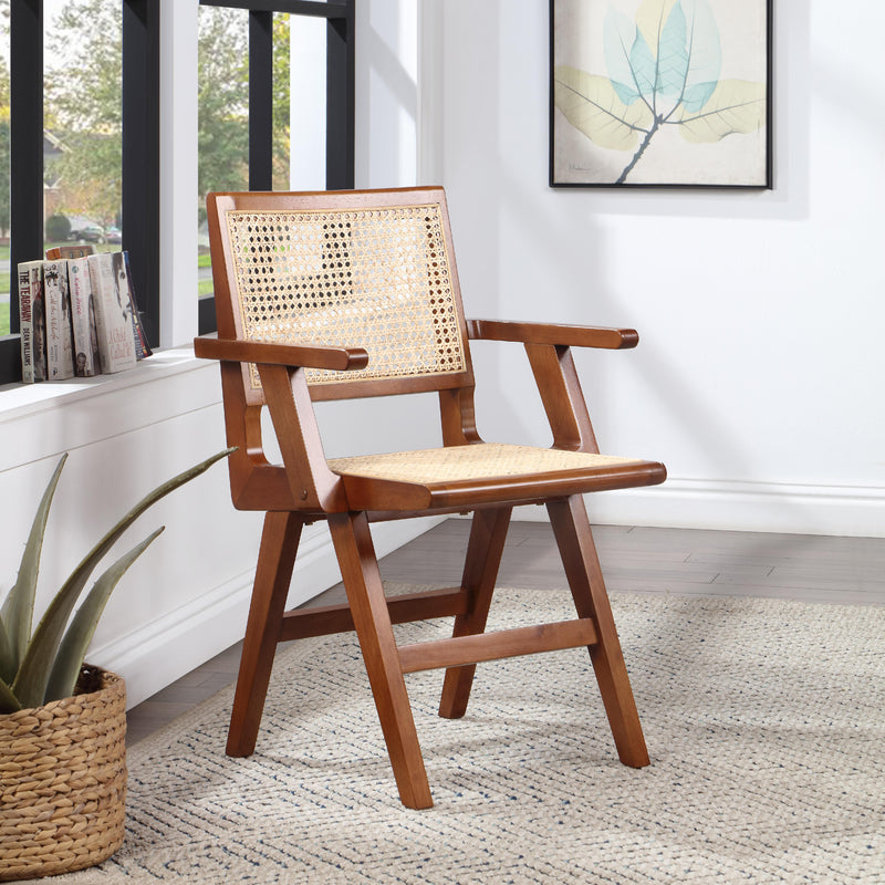 Meridian Preston Walnut Wood Dining Arm Chair IMAGE 8