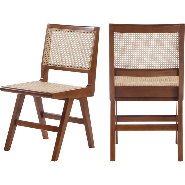 Meridian Preston Walnut Wood Dining Side Chair IMAGE 1