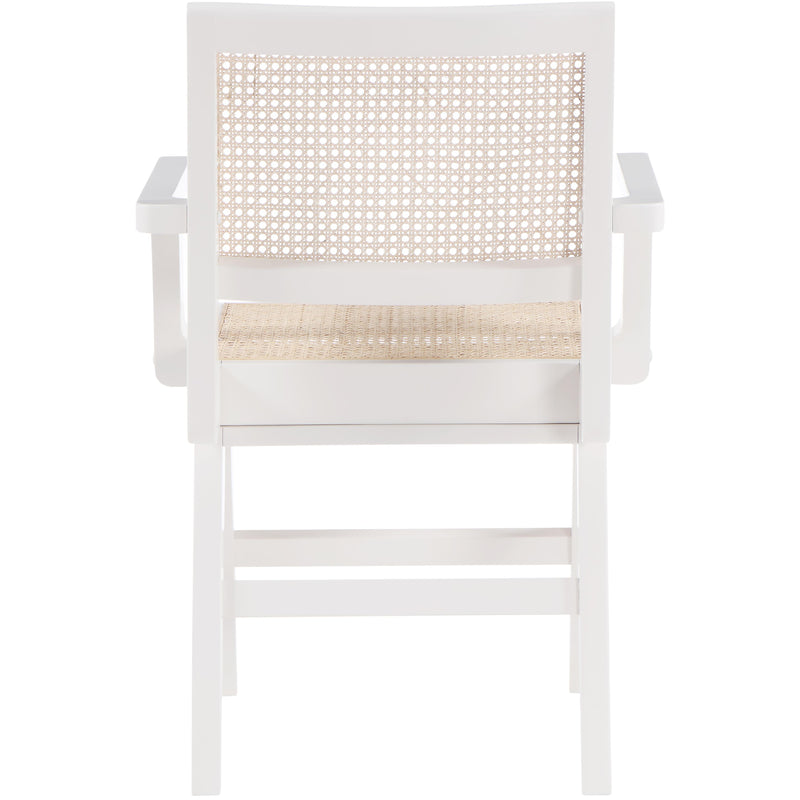 Meridian Preston White Wood Dining Arm Chair IMAGE 2