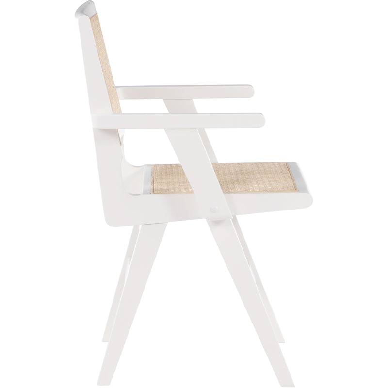 Meridian Preston White Wood Dining Arm Chair IMAGE 5