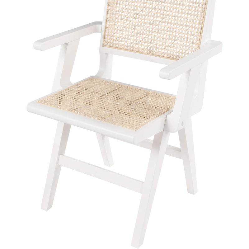 Meridian Preston White Wood Dining Arm Chair IMAGE 6