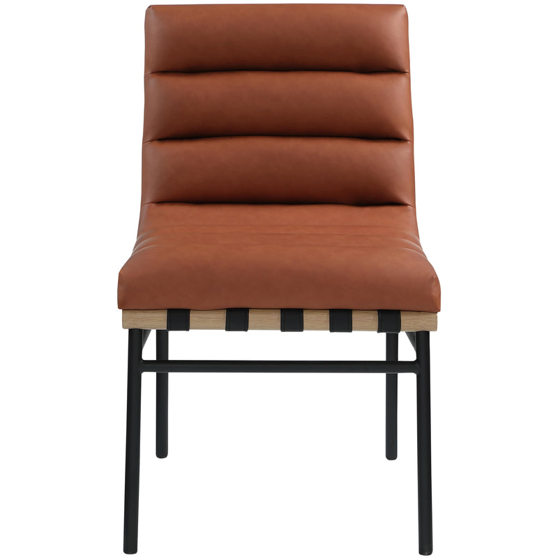 Meridian Burke Cognac Vegan Leather Dining Chair IMAGE 4