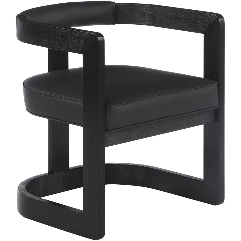 Meridian Manchester Black Vegan Leather Dining Chair IMAGE 4