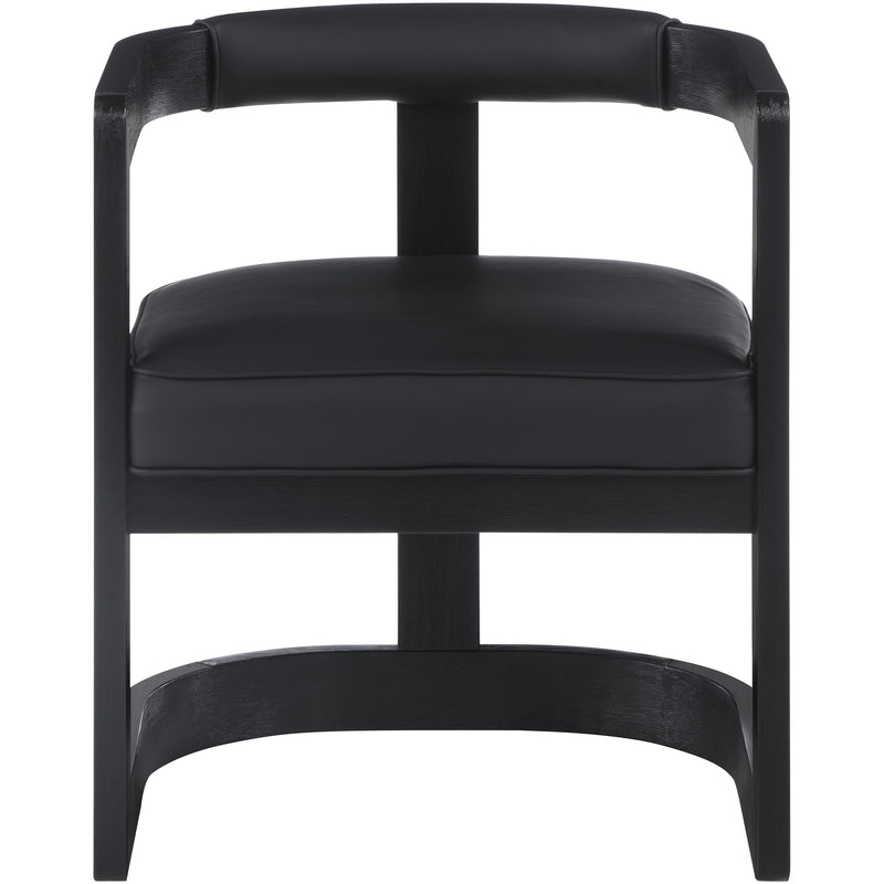 Meridian Manchester Black Vegan Leather Dining Chair IMAGE 5