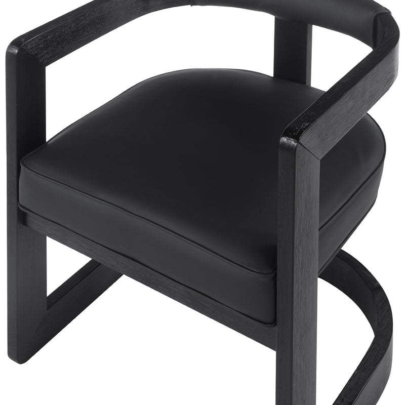 Meridian Manchester Black Vegan Leather Dining Chair IMAGE 7