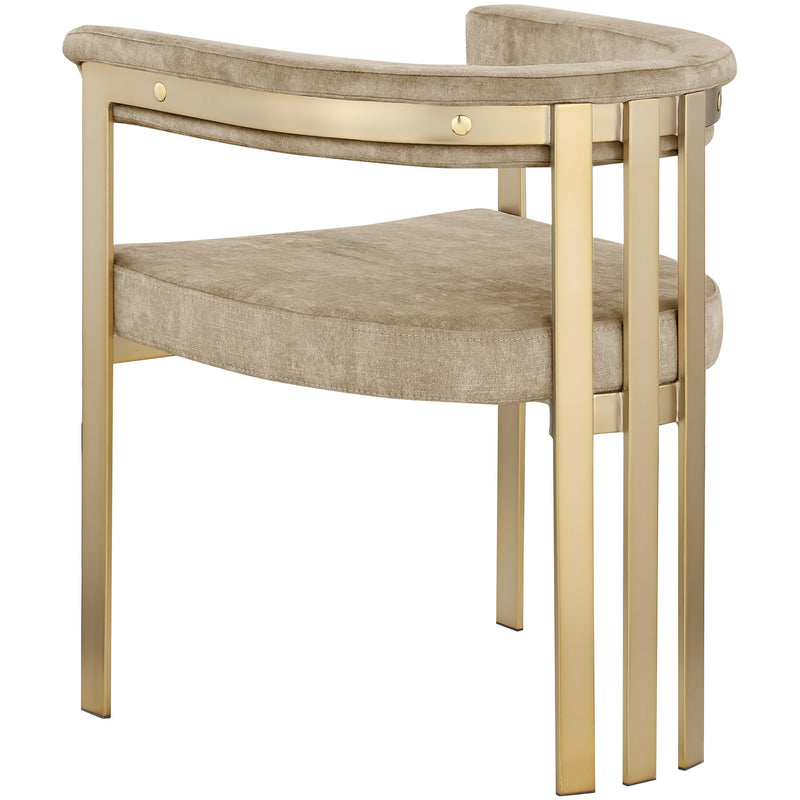 Meridian Marcello Beige Velvet Dining Chair IMAGE 2