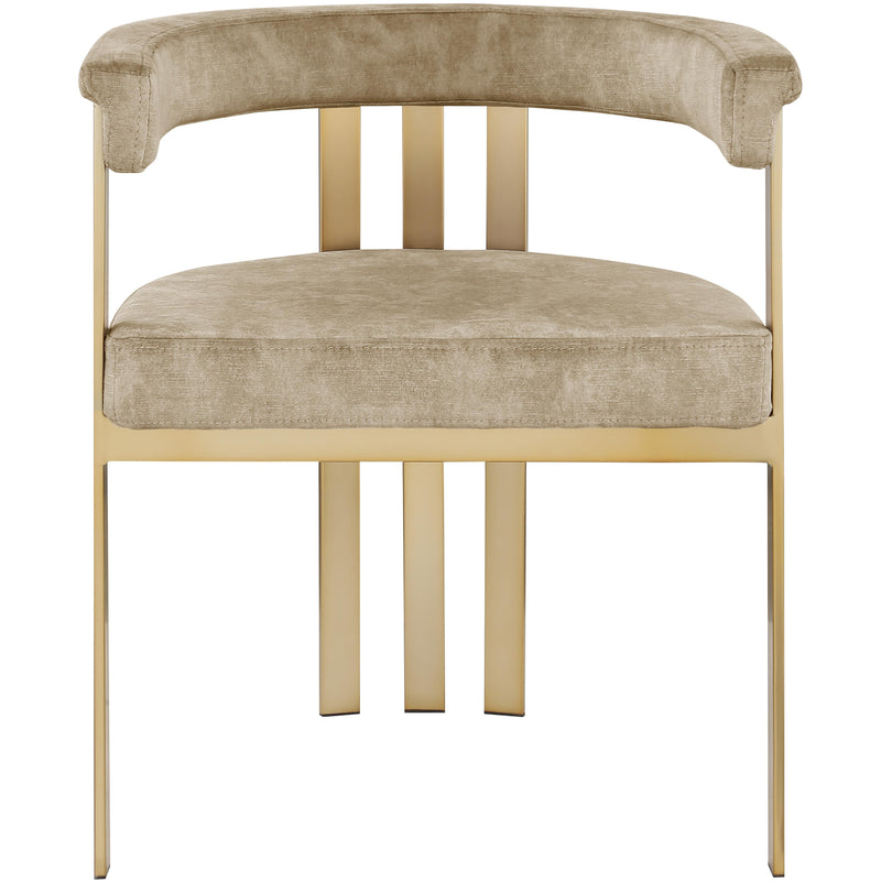 Meridian Marcello Beige Velvet Dining Chair IMAGE 4