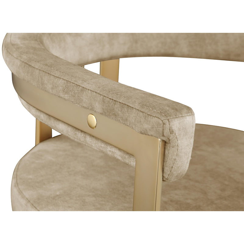 Meridian Marcello Beige Velvet Dining Chair IMAGE 5