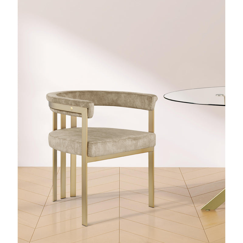 Meridian Marcello Beige Velvet Dining Chair IMAGE 7