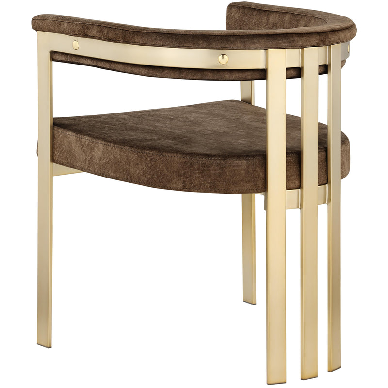 Meridian Marcello Brown Velvet Dining Chair IMAGE 2