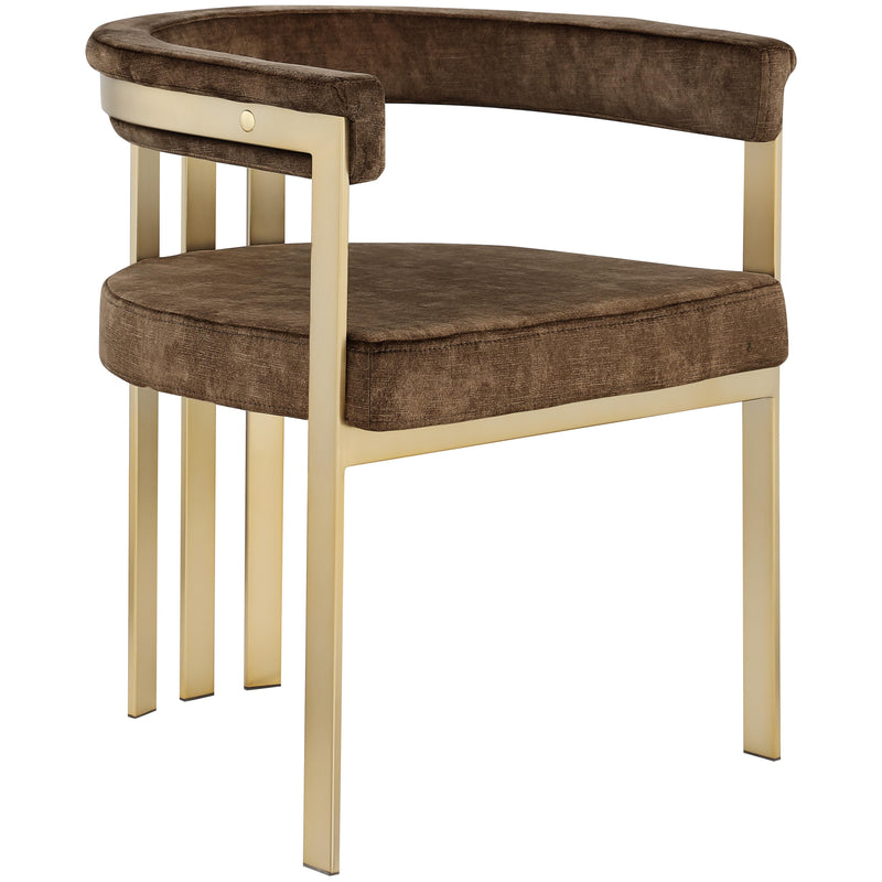 Meridian Marcello Brown Velvet Dining Chair IMAGE 3