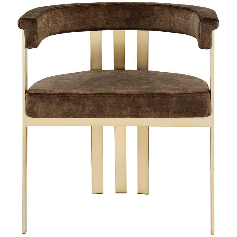 Meridian Marcello Brown Velvet Dining Chair IMAGE 4