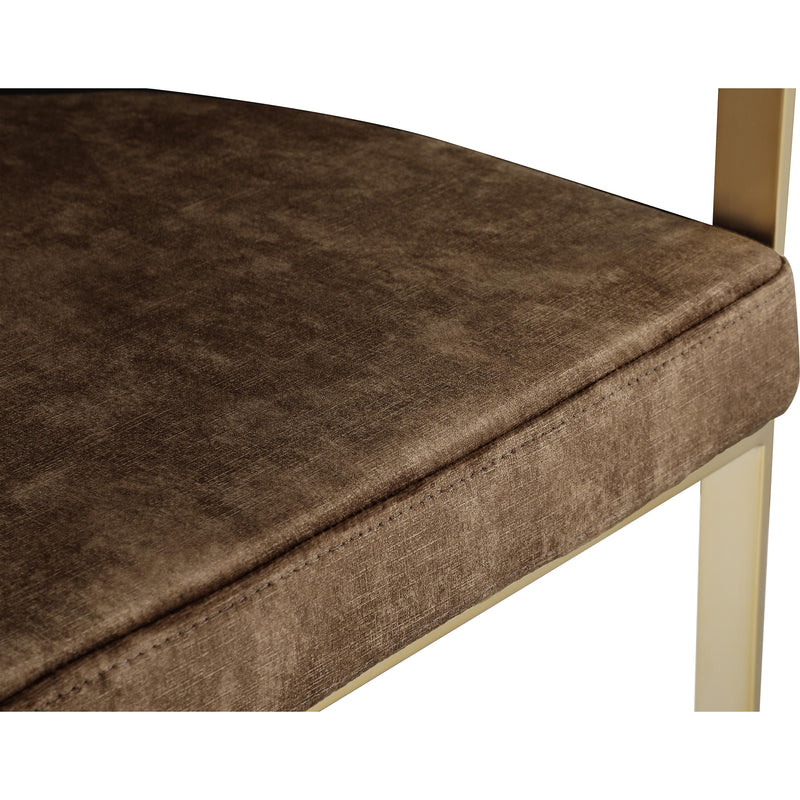 Meridian Marcello Brown Velvet Dining Chair IMAGE 6