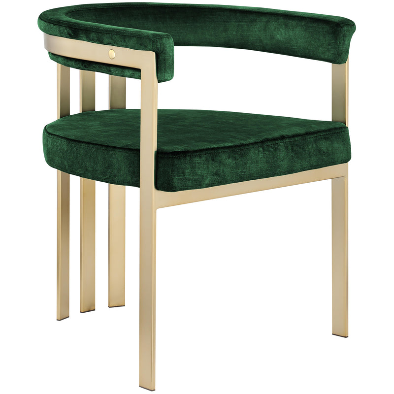 Meridian Marcello Green Velvet Dining Chair IMAGE 3