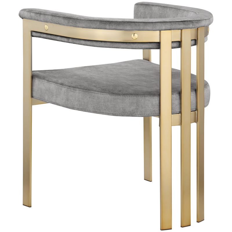 Meridian Marcello Grey Velvet Dining Chair IMAGE 2