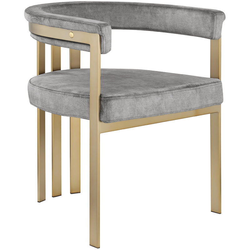 Meridian Marcello Grey Velvet Dining Chair IMAGE 3