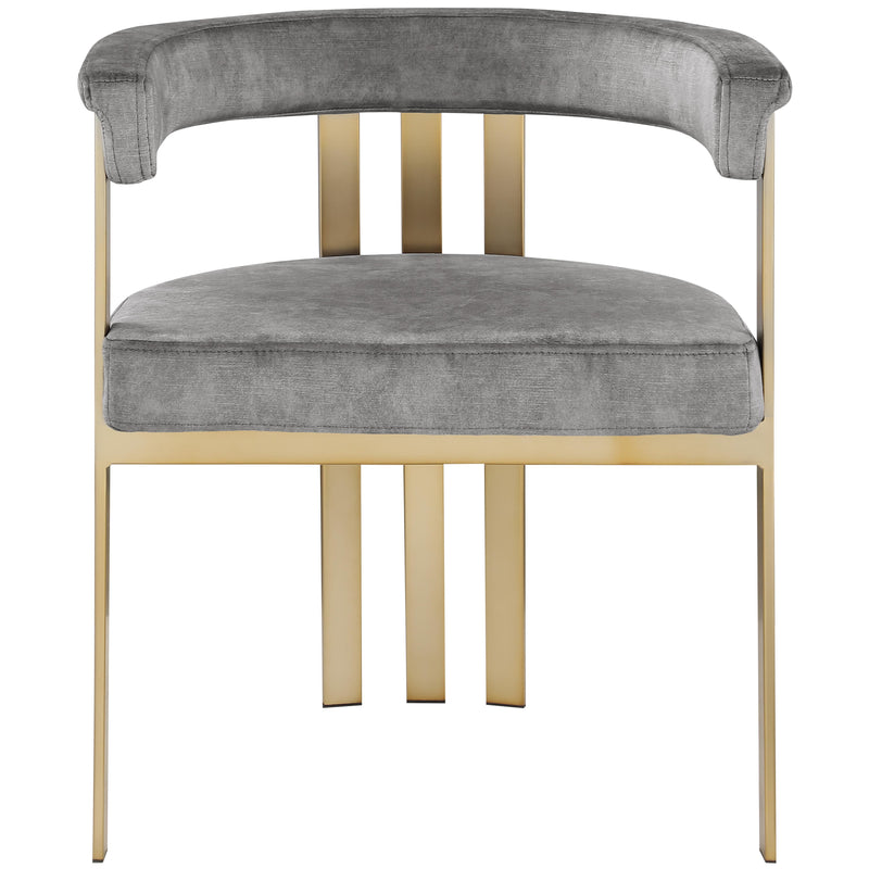 Meridian Marcello Grey Velvet Dining Chair IMAGE 4