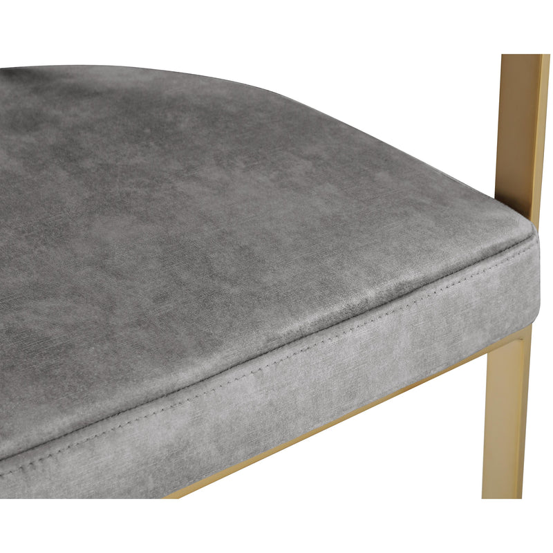 Meridian Marcello Grey Velvet Dining Chair IMAGE 6