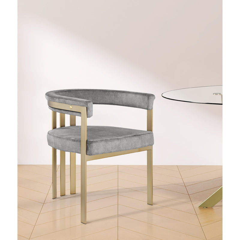 Meridian Marcello Grey Velvet Dining Chair IMAGE 7