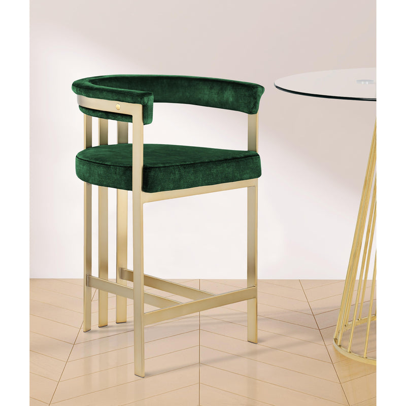 Meridian Marcello Green Velvet Counter Stool IMAGE 7